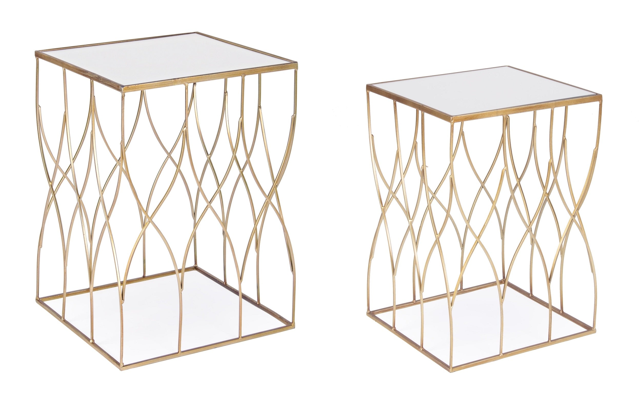 Couchtisch 2er Set Elenor Square Gold