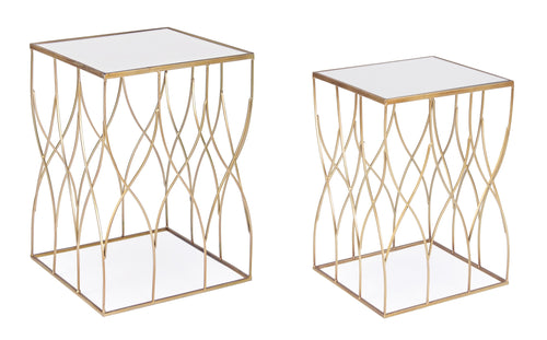 Couchtisch 2er Set Elenor Square Gold