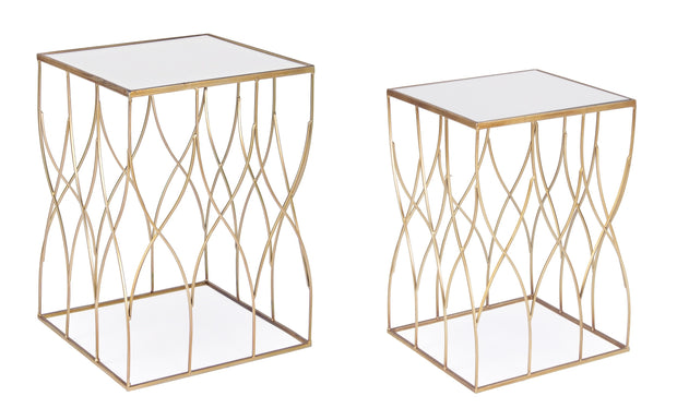 Couchtisch 2er Set Elenor Square Gold