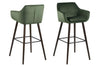 2er-Set Barhocker mit Samtstoff Nora Grün