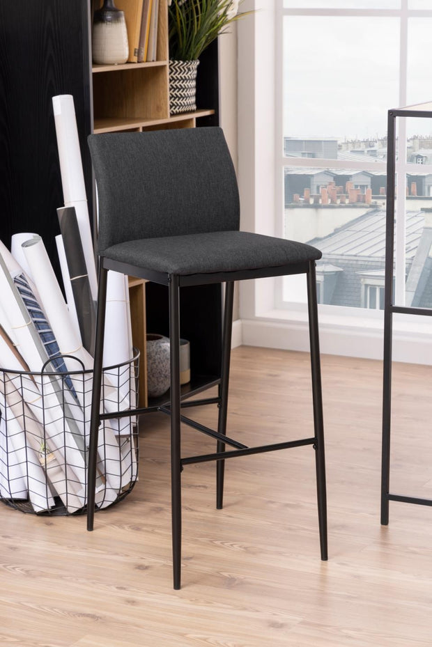 2er-Set Barhocker mit Stoff Demina Grau (2)