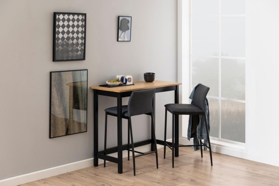 2er-Set Barhocker mit Stoff Demina Grau (1)