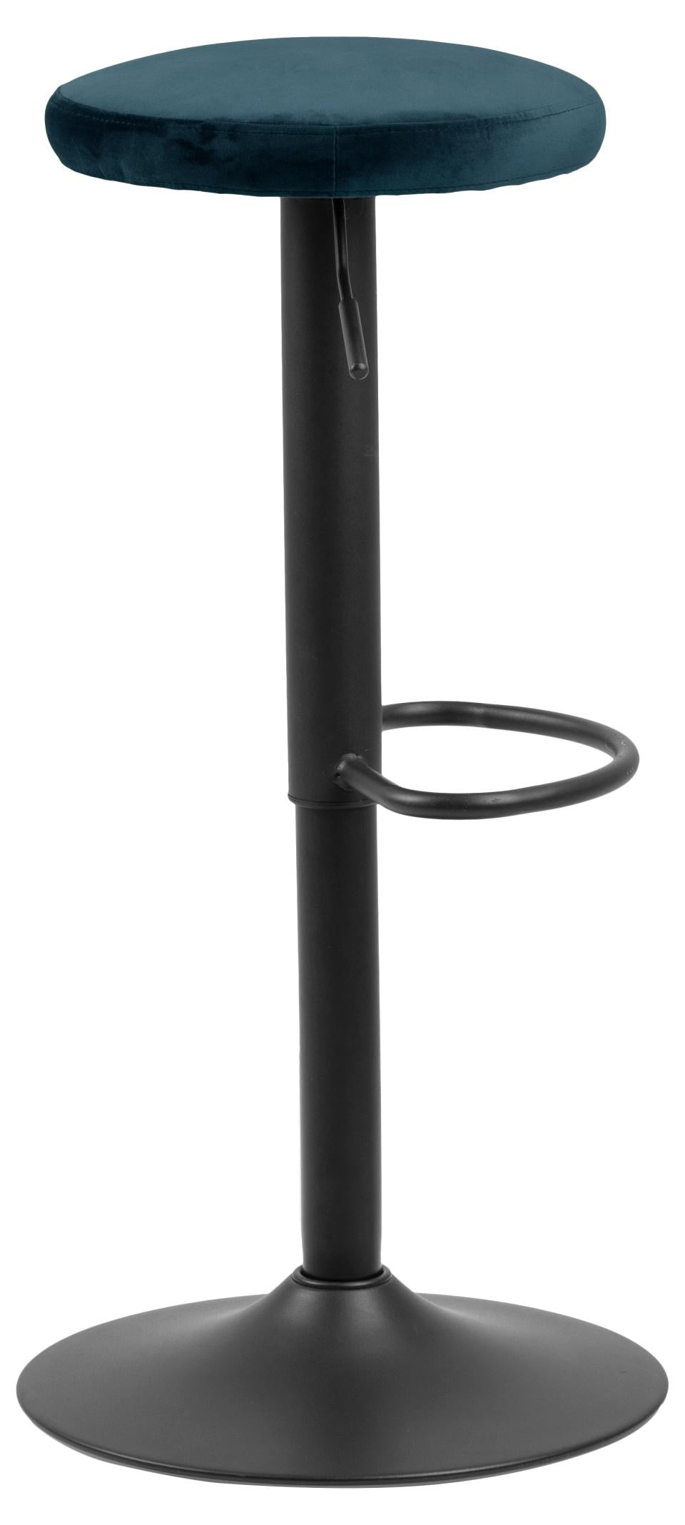 2er-Set Barhocker mit Samtstoff Finch Blau (1)