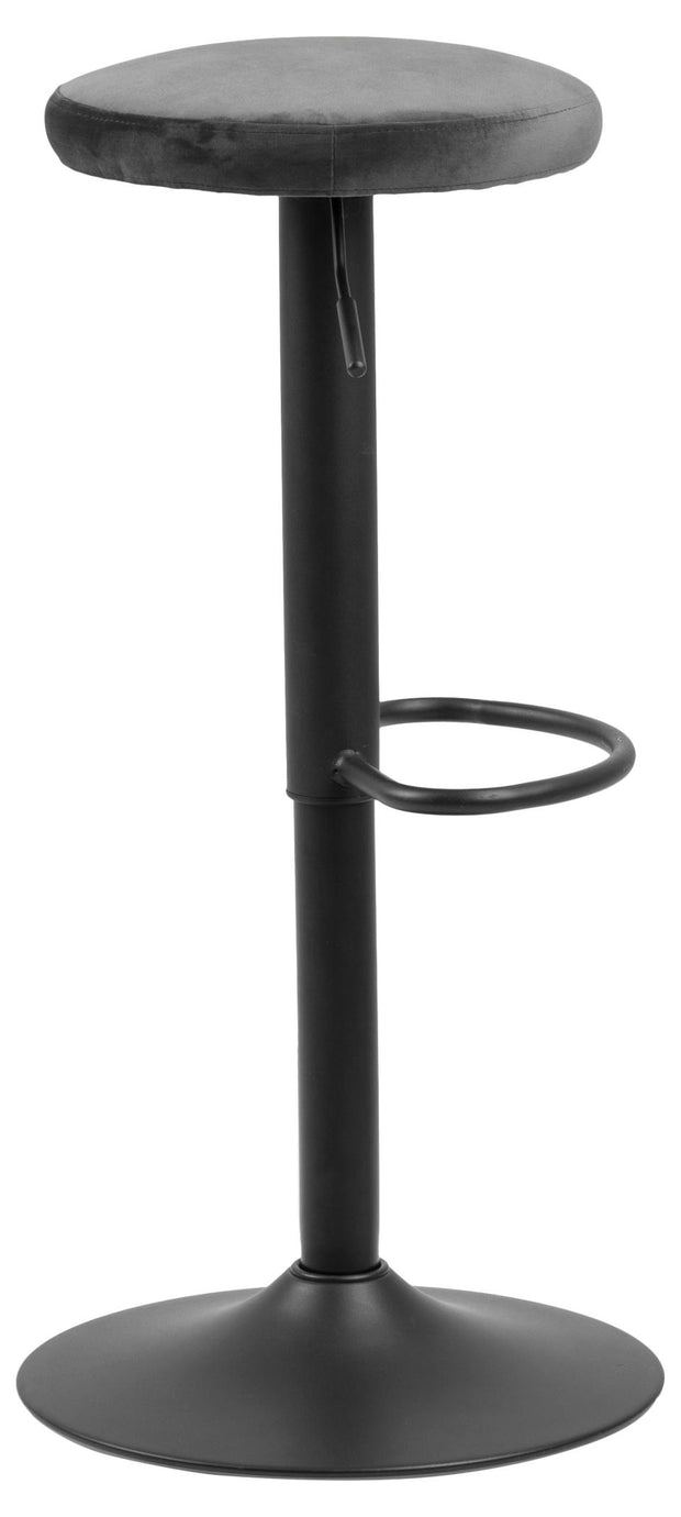 2er-Set Barhocker mit Samtstoff Finch Grau (2)