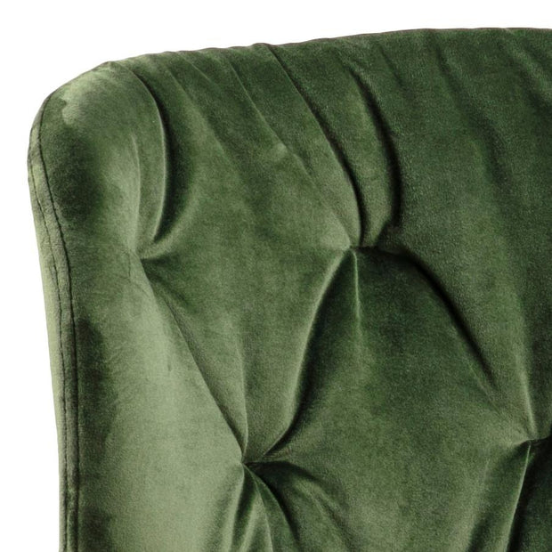 Esszimmerstuhl 2er Set mit Samtstoff Batilda A-1 Capitone Grün (6)