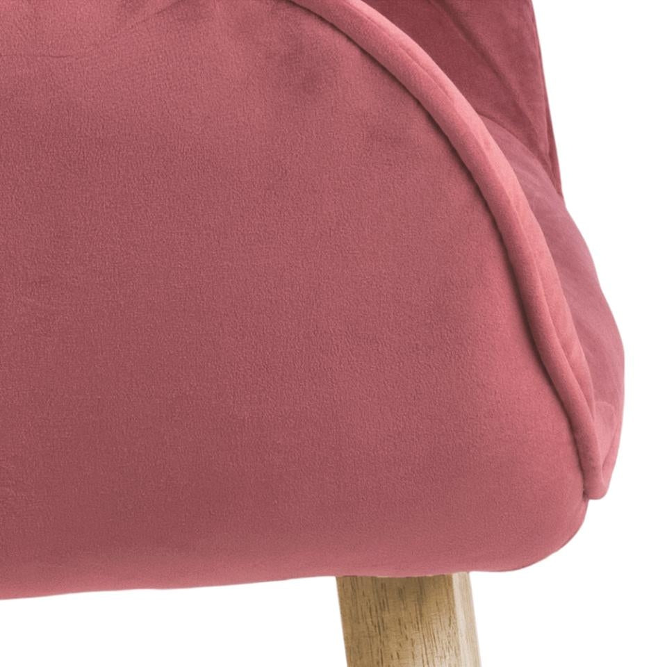 Esszimmerstuhl 2er Set mit Samtstoff Brooke Rosa (6)