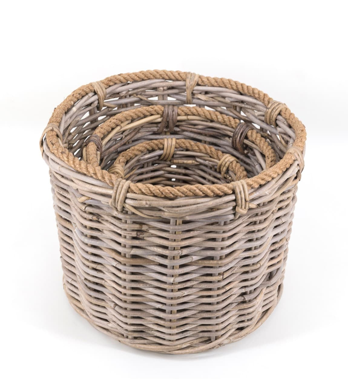 Aufbewahrungskorb 3er Set Basketry Natürlich (2)