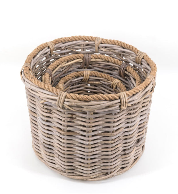 Aufbewahrungskorb 3er Set Basketry Natürlich (2)