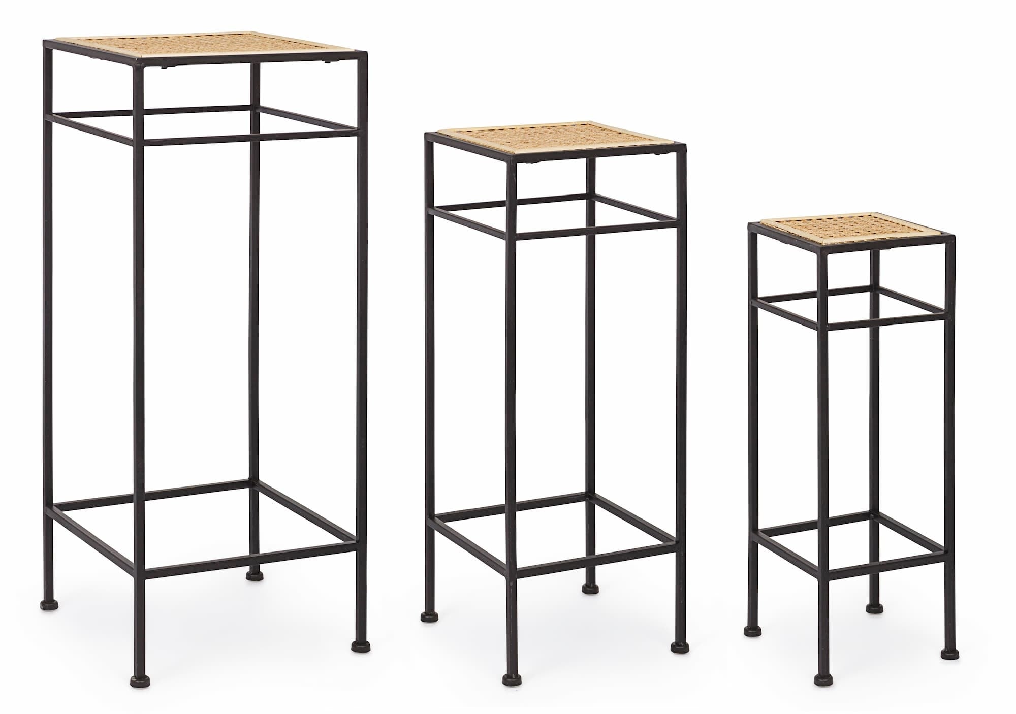 Beistelltisch 3er Set Elyot Square Natürlich