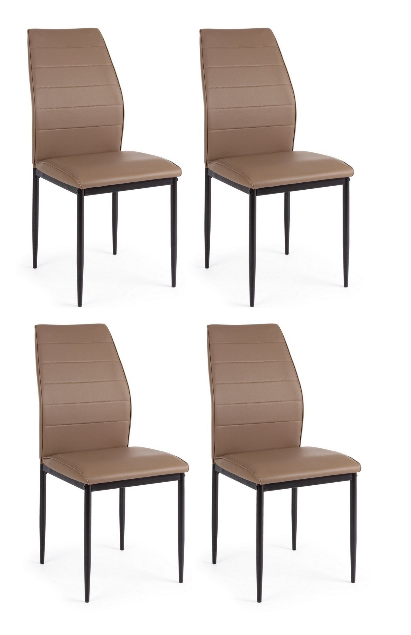 Esszimmerstuhl 4er Set Raisa Braun