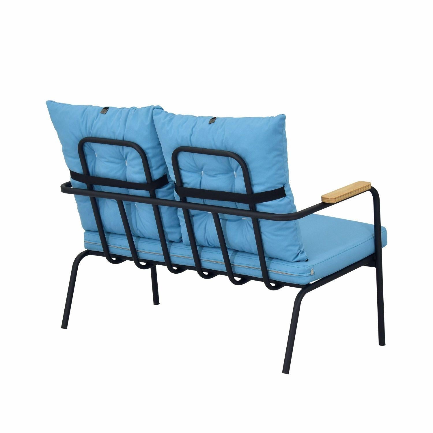 Lounge Set 4-Sitzer Beymen Blau (4)