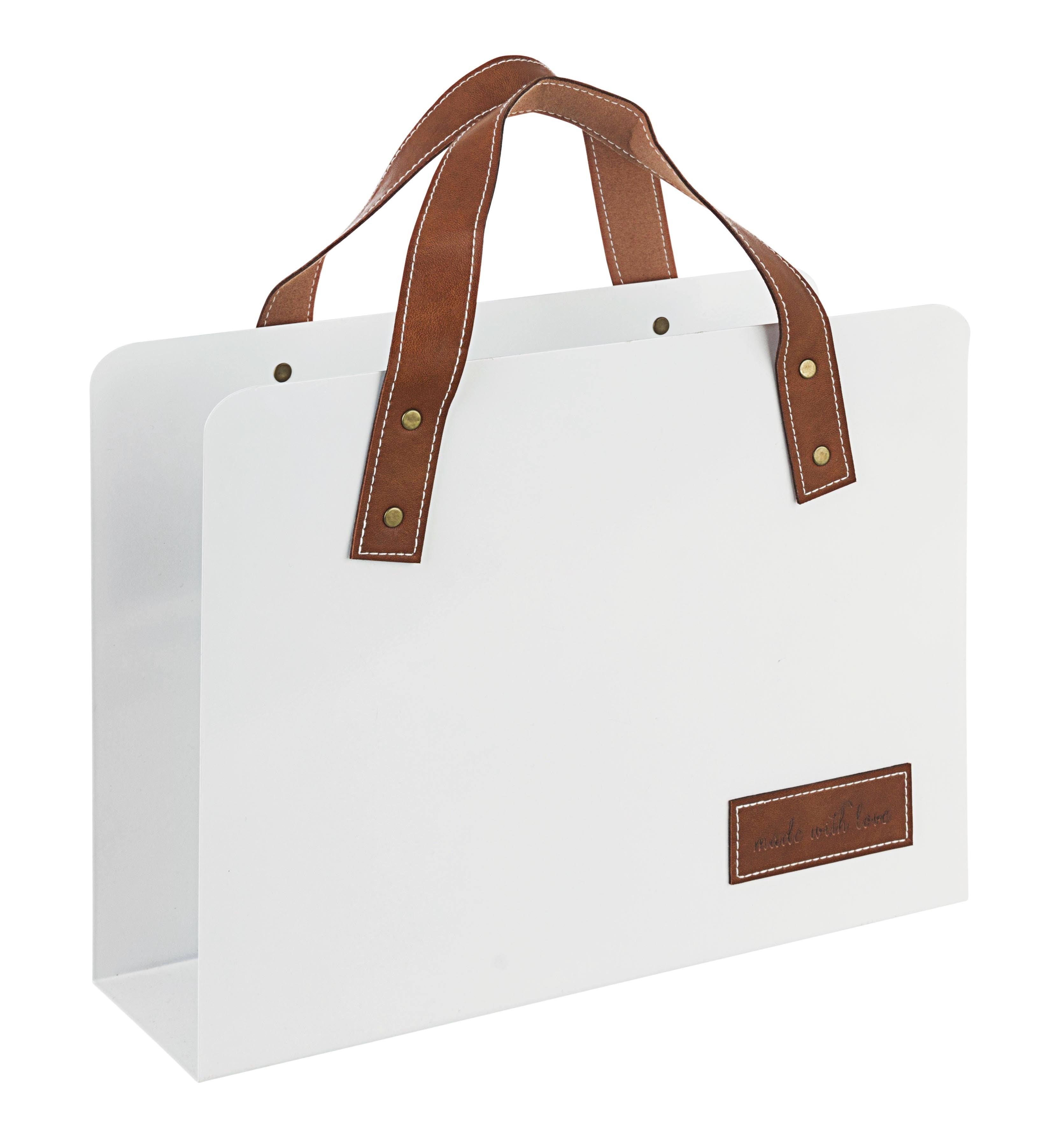 Zeitungsständer Urban Chic Weiß