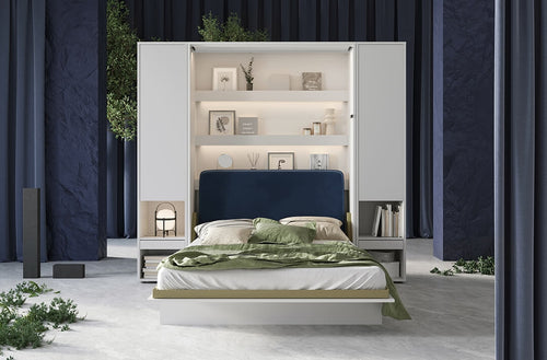 Bettkopfteil mit Stoff BC17 Blau (1)