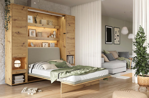 Bettkopfteil mit Stoff BC17 Grau (1)