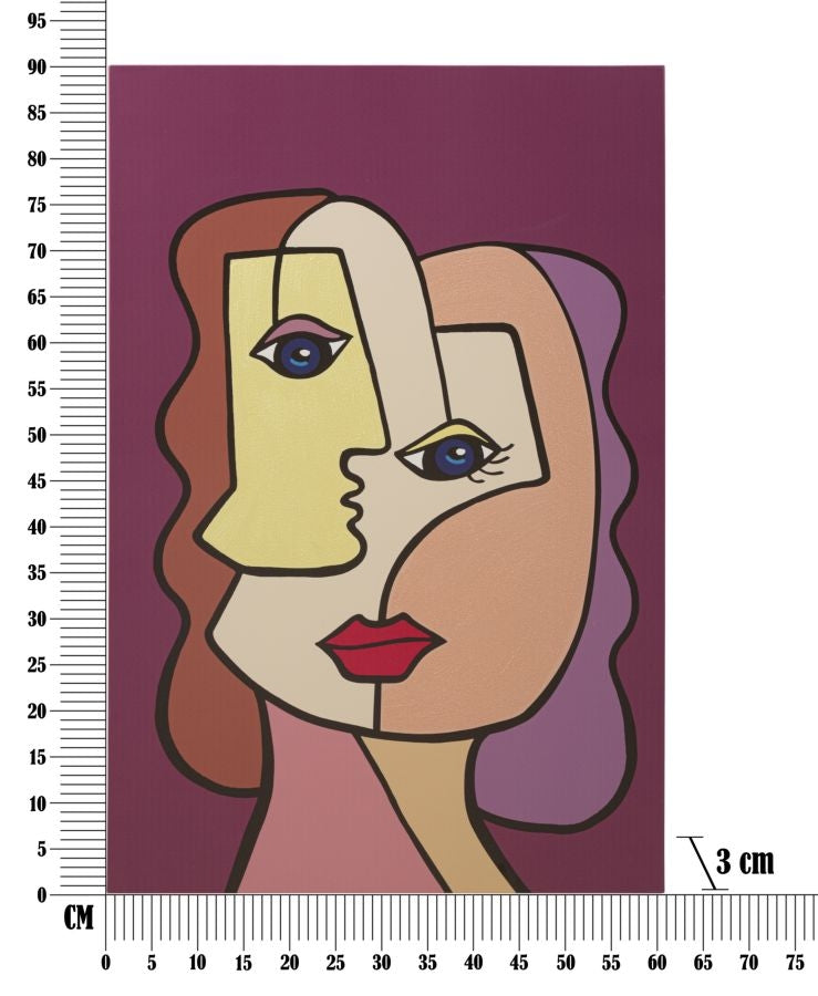 Leinwandbild Faces New B Mehrfarben, 60 x 90 cm (5)