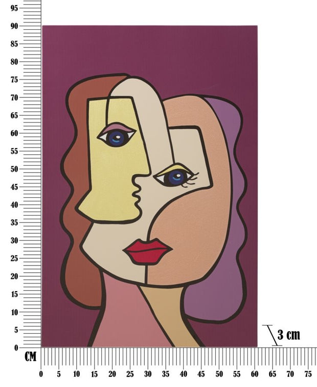 Leinwandbild Faces New B Mehrfarben, 60 x 90 cm (5)