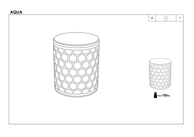 Pouf mit Samtstoff Aquarius Rosa (5)