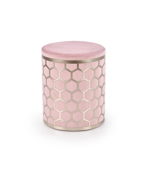 Pouf mit Samtstoff Aquarius Rosa