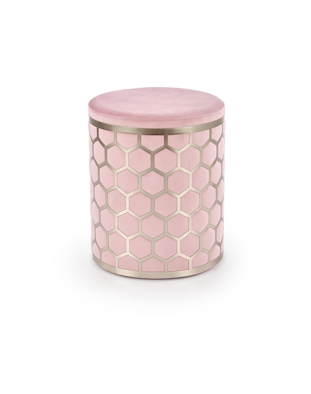 Pouf mit Samtstoff Aquarius Rosa