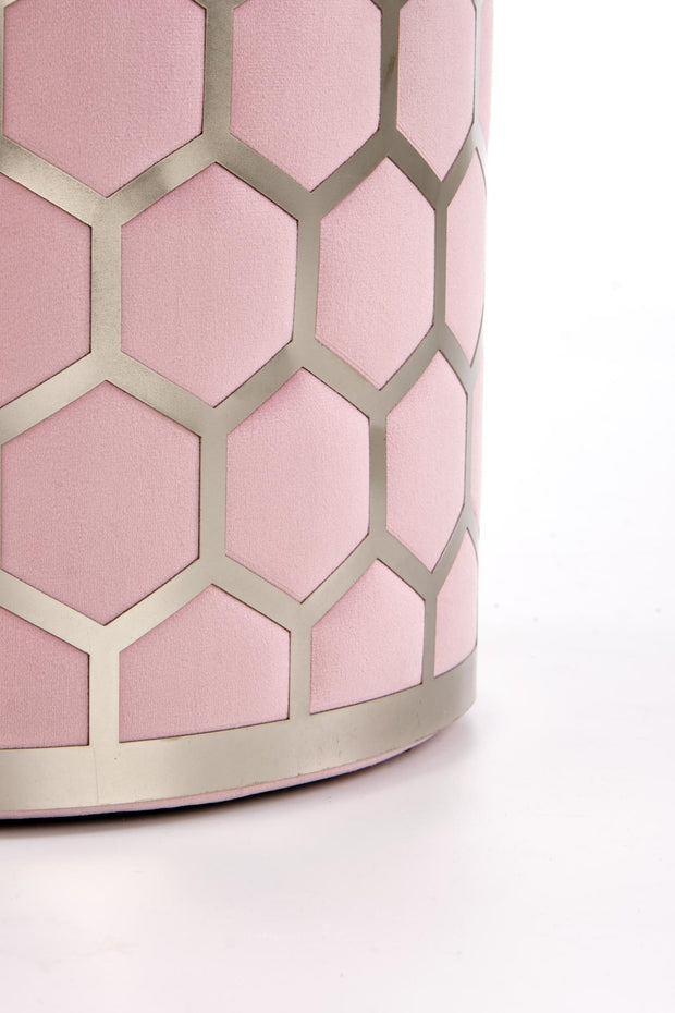 Pouf mit Samtstoff Aquarius Rosa (3)